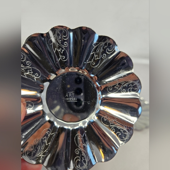 Art Silver Plated Rust Free Small Tea Light Candle Holder Cookie Desert Holders - Picture 9 of 10